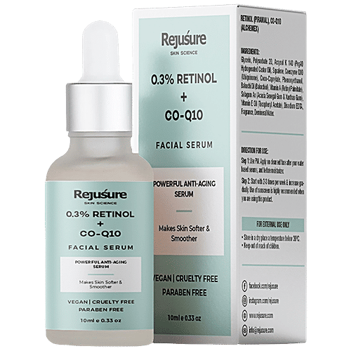 Buy Rejusure 0.3 Retinol + CoQ10 Facial Serum For AntiAging, Reduce