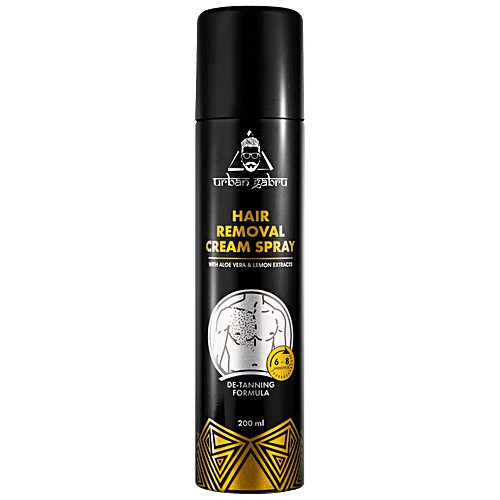 urban gabru Hair Removal Cream Spray - Painless, For Chest, Back, Legs & Under Arms, 200 ml