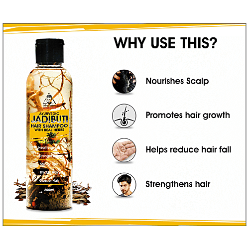 urban gabru Ayurvedic Jadibuti Hair Shampoo - With Amla, Reetha, For Regrowth, Strengthening, 200 ml