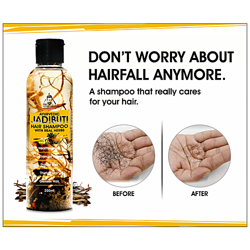 urban gabru Ayurvedic Jadibuti Hair Shampoo - With Amla, Reetha, For Regrowth, Strengthening, 200 ml