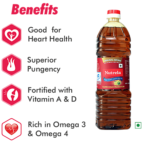 Buy Nutrela Kachi Ghani Mustard Oil Online at Best Price of Rs 105