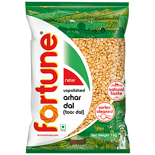 Fortune Unpolished Arhar/Toor Dal, 1 kg  