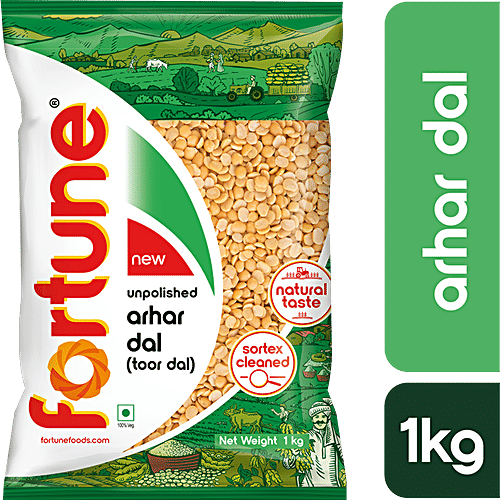 Fortune Unpolished Arhar/Toor Dal, 1 kg  