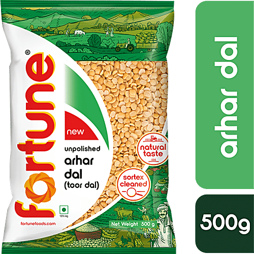 Buy Fortune Arhar/Toor Dal Unpolished & Sortex Cleaned Online at Best