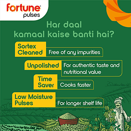 Fortune Unpolished Masoor Malka Desi Dal, 1 kg  Natural Taste, Sort Plus