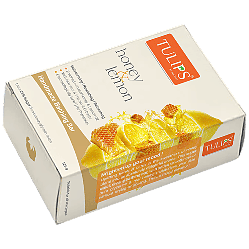 Buy Tulips Handmade Bathing Bar Honey & Lemon, Moisturising