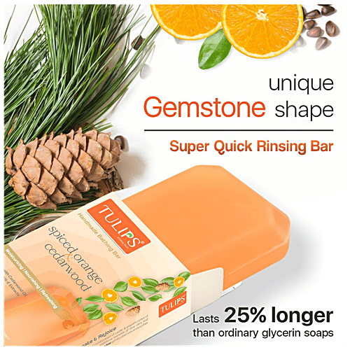 Buy Tulips Handmade Bathing Bar Spiced Orange & Cedarwood