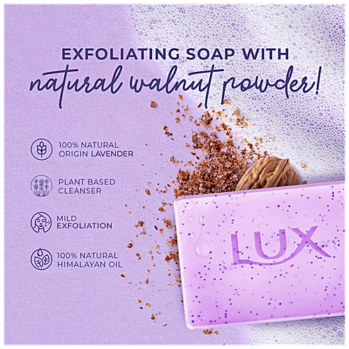 Buy Lux Exfoliating Soap Bar Lavender & Vitamin C, For Soft & Smooth