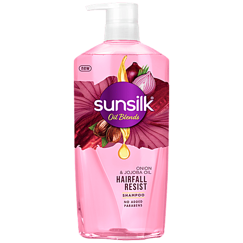 Sunsilk Onion & Jojoba Oil Blends Shampoo, 700 ml Hairfall Resist Shampoo, No Added Parabens