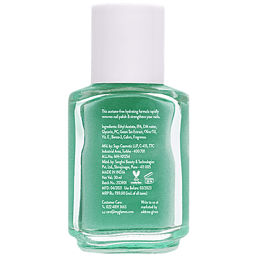 Buy MyGlamm LIT Nail Enamel Remover With Green Tea, Olive Oil