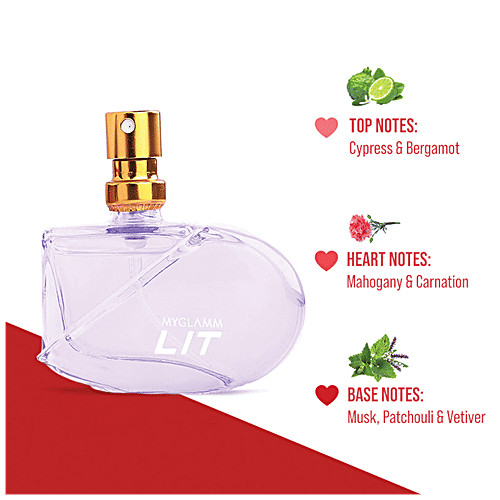 MyGlamm LIT XOXO Fragrance - Long Lasting Aroma, 25 ml Feisty