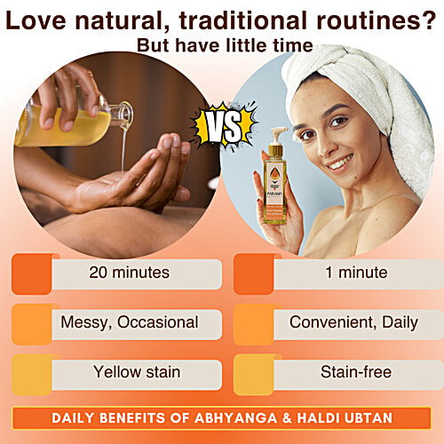 Parama Naturals Turmeric Moisturizing Day & Night Hand & Body Oil - Nourishing, 100 ml  