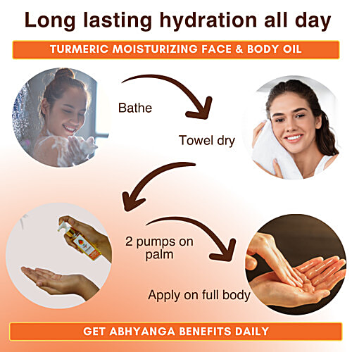 Parama Naturals Turmeric Moisturizing Day & Night Hand & Body Oil - Nourishing, 100 ml  