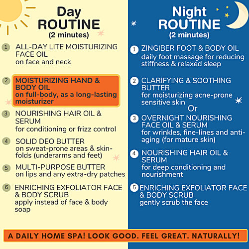 Parama Naturals Turmeric Moisturizing Day & Night Hand & Body Oil - Nourishing, 100 ml  