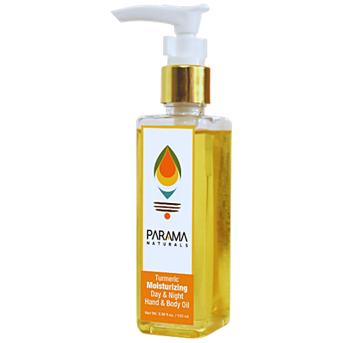 Parama Naturals Turmeric Moisturizing Day & Night Hand & Body Oil - Nourishing, 100 ml  
