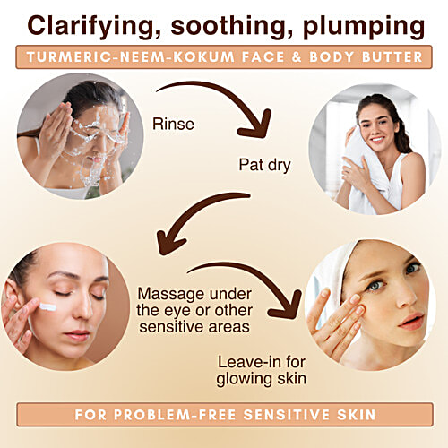 Parama Naturals Clarifying Face & Soothing Body Butter - With Neem For Sensitive Itchy Skin, 31 g  