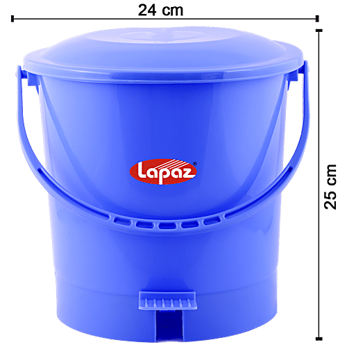 Buy Lapaz Pedal Dustbin Plastic, Durable, Lightweight, Blue Online at