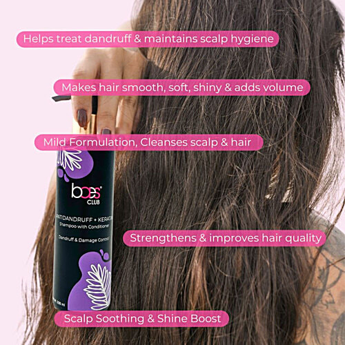 Baes Club Antidandruff & Keratin Shampoo With Conditioner - Nourishing For The Hair, 200 ml  