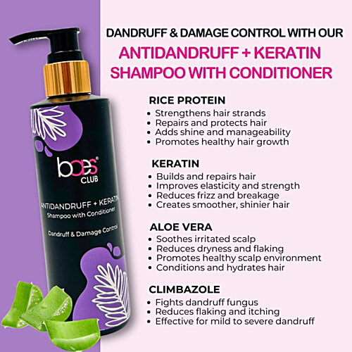Baes Club Antidandruff & Keratin Shampoo With Conditioner - Nourishing For The Hair, 200 ml  