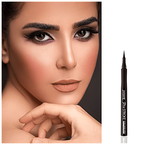 Jaquline USA Pro Stroke Eyeliner Pen - All Black, Intense Pigmentation, 1 ml  