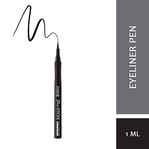 Jaquline USA Pro Stroke Eyeliner Pen - All Black, Intense Pigmentation, 1 ml  