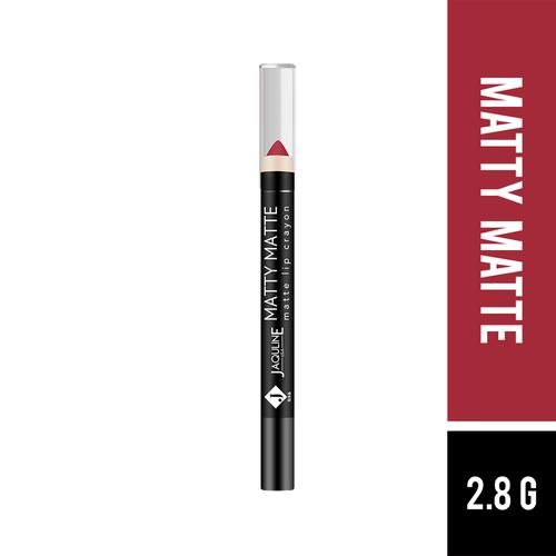 Jaquline USA Matty Matte Lip Crayon - Long-Lasting, 2.8 g Spicy Twist 6 