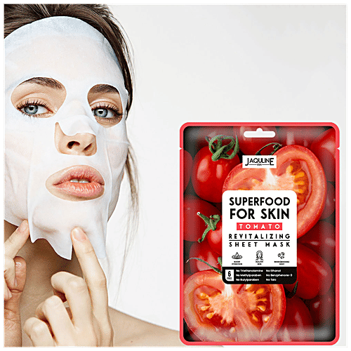 Buy Jaquline USA Superfood Sheet Mask Tomato, For Revitalizing Skin Online at Best Price of Rs