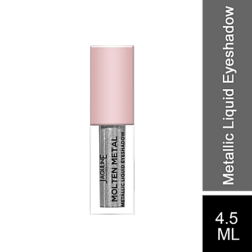 Jaquline USA Molten Metal Metallic Liquid Eyeshadow - Smudge & Water Proof, 4.5 ml Silver Dreams 
