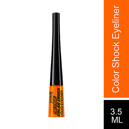Jaquline USA Pro Stroke Color Shock Liquid Eyeliner - Smudge Proof, 3.5 ml Electronic Orange 