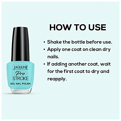 Jaquline USA Pro Stroke Gel Nail Polish - Long-Lasting, 15 ml Beach Please 05 