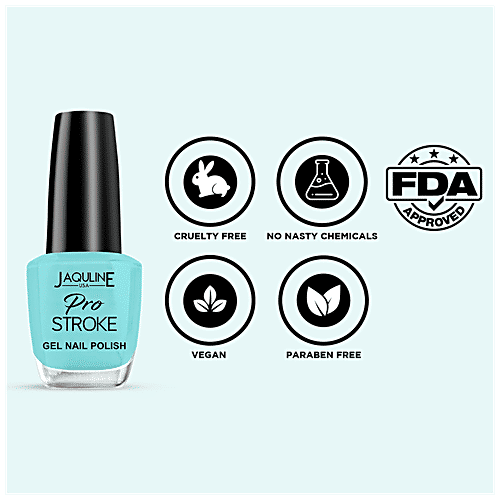 Jaquline USA Pro Stroke Gel Nail Polish - Long-Lasting, 15 ml Beach Please 05 