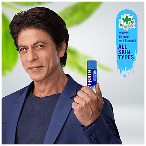 VI-JOHN  Shaving Foam - Tea Tree Oil, Prevents Cuts & Razor Burns, For All Skin Types, 50 g  