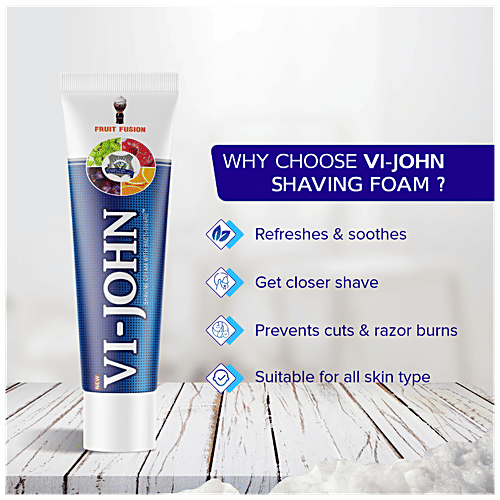 Buy VIJOHN Fruit Fusion Shaving Cream With BactiGuard, Refreshes