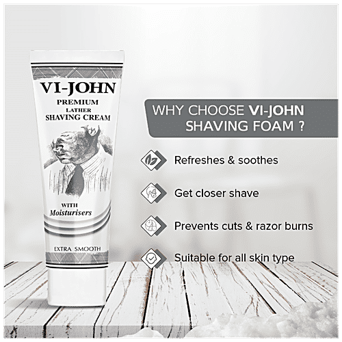 Buy VIJOHN Premium Lather Shaving Cream With Moisturisers, Extra
