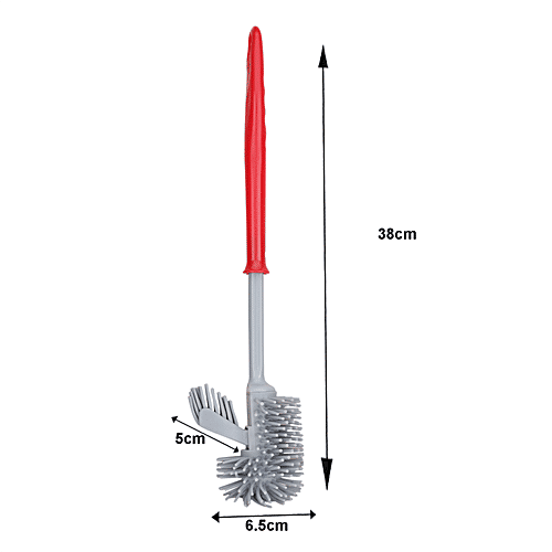 Buy Liao Toilet Brush With Round Holder Durable Online at Best Price
