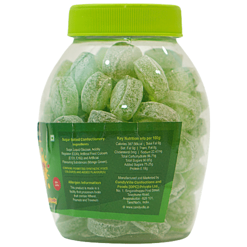 CandyVille Froot Fab Flavoured Candy - Kachcha Mango, Refreshing Taste, 300 g Jar