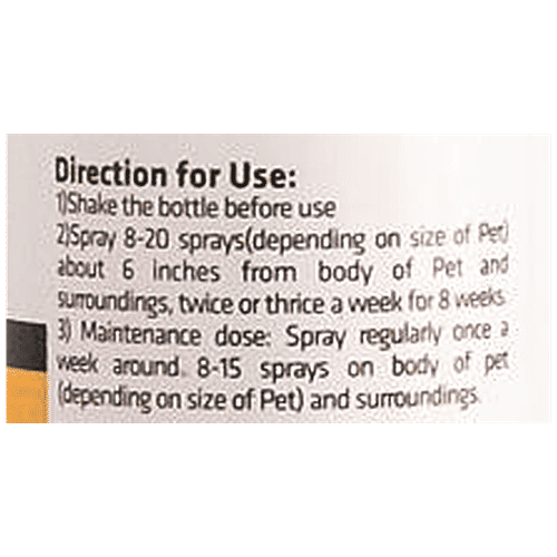 Herbal Strategi Pet Spray - No Chemicals, For Ticks, Fleas, Lice, Mites, 100 ml  