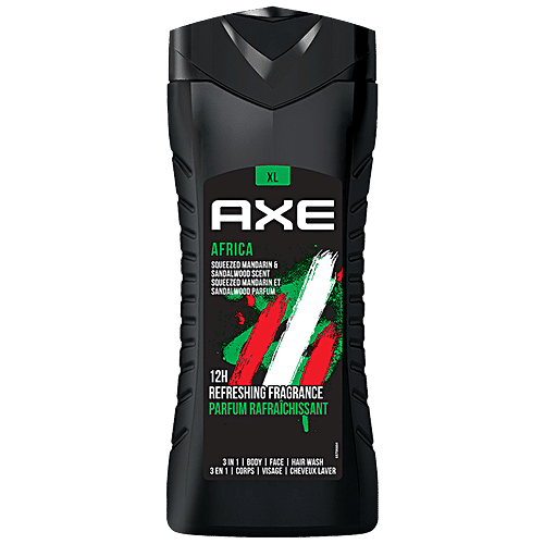 Buy Axe Africa XL Body Wash For Men, Squeezed Mandarin & Sandalwood Scent, LongLasting