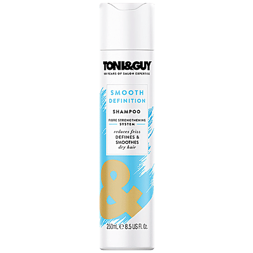 Toni&Guy Toni & Guy Smooth Definition Shampoo, Reduces Frizz & Dryness, 250ml, 250 ml  