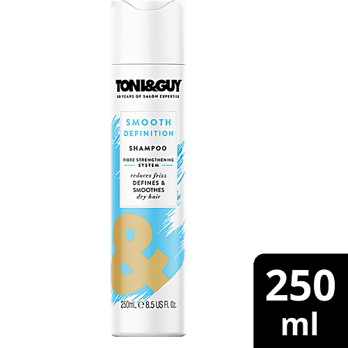 Toni&Guy Toni & Guy Smooth Definition Shampoo, Reduces Frizz & Dryness, 250ml, 250 ml  