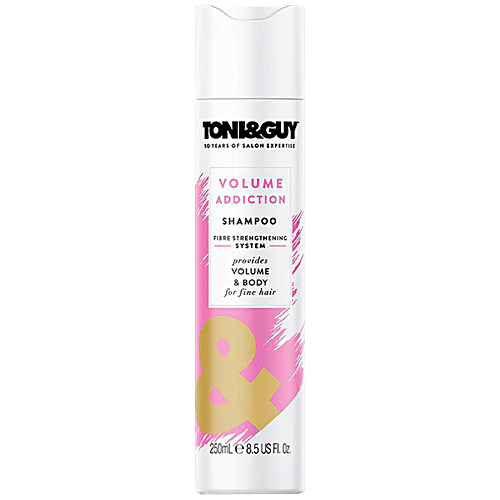 Toni&Guy Toni & Guy Volume Addiction Shampoo, Gives Natural Volume & Bounce to Fine Hair, 250ml, 250 ml  
