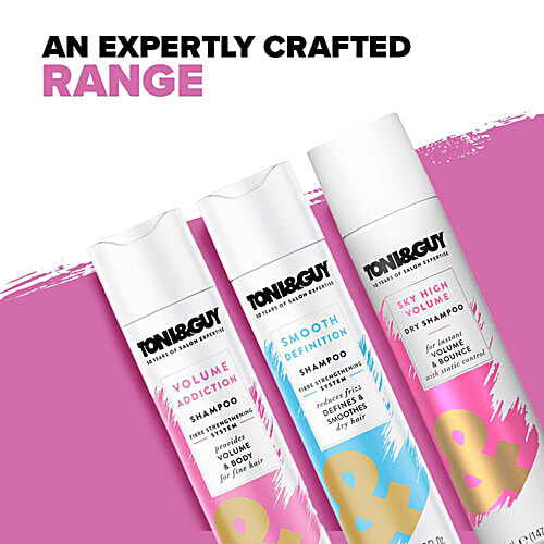 Toni&Guy Toni & Guy Volume Addiction Shampoo, Gives Natural Volume & Bounce to Fine Hair, 250ml, 250 ml  