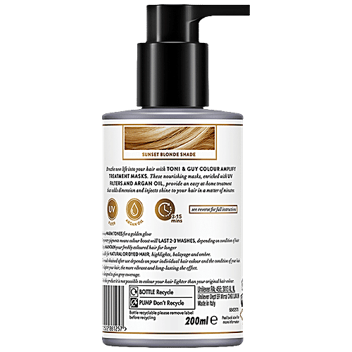 Toni&Guy Toni & Guy Colour Amplify Hair Mask Sunset Blonde, Gives Colour Boost & Shine, 200ml, 200 ml  