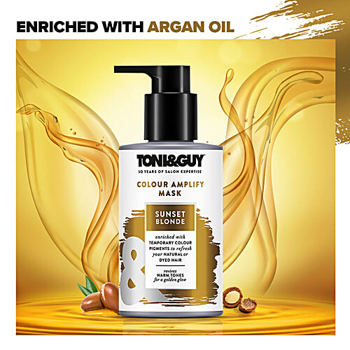 Toni&Guy Toni & Guy Colour Amplify Hair Mask Sunset Blonde, Gives Colour Boost & Shine, 200ml, 200 ml  