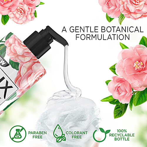 Lux Botanicals Lux Botanicals Glowing Skin Shower Gel, Natural Extracts, No Paraben, Free Loofah, 450 ml, 450 ml  