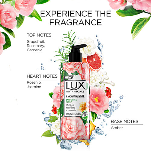Lux Botanicals Lux Botanicals Glowing Skin Shower Gel, Natural Extracts, No Paraben, Free Loofah, 450 ml, 450 ml  