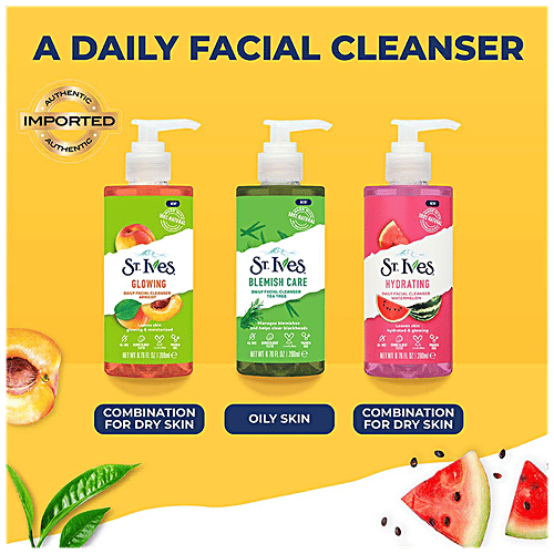 St.Ives Glowing Daily Facial Cleanser - Apricot, 100% Natural Extracts, 200 ml  