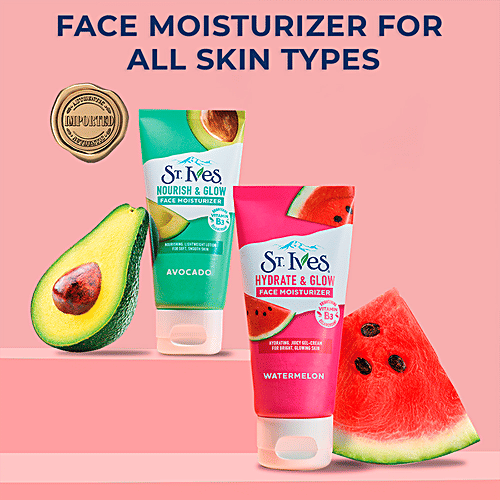 St.Ives St.Ives Hydrate & Glow Watermelon Face Moisturizer, 100% Natural Extracts, 85 g, 85 g  