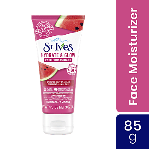 St.Ives St.Ives Hydrate & Glow Watermelon Face Moisturizer, 100% Natural Extracts, 85 g, 85 g  