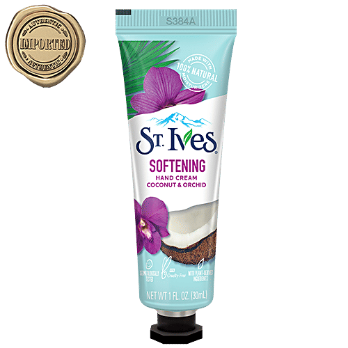 St.Ives Softening Hand Cream - Coconut & Orchid, Cruelty Free, 30 ml